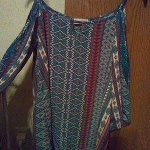 Old Navy size small colorful cold shoulder top